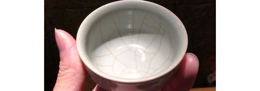 奉华汝瓷天青开片圆口杯
